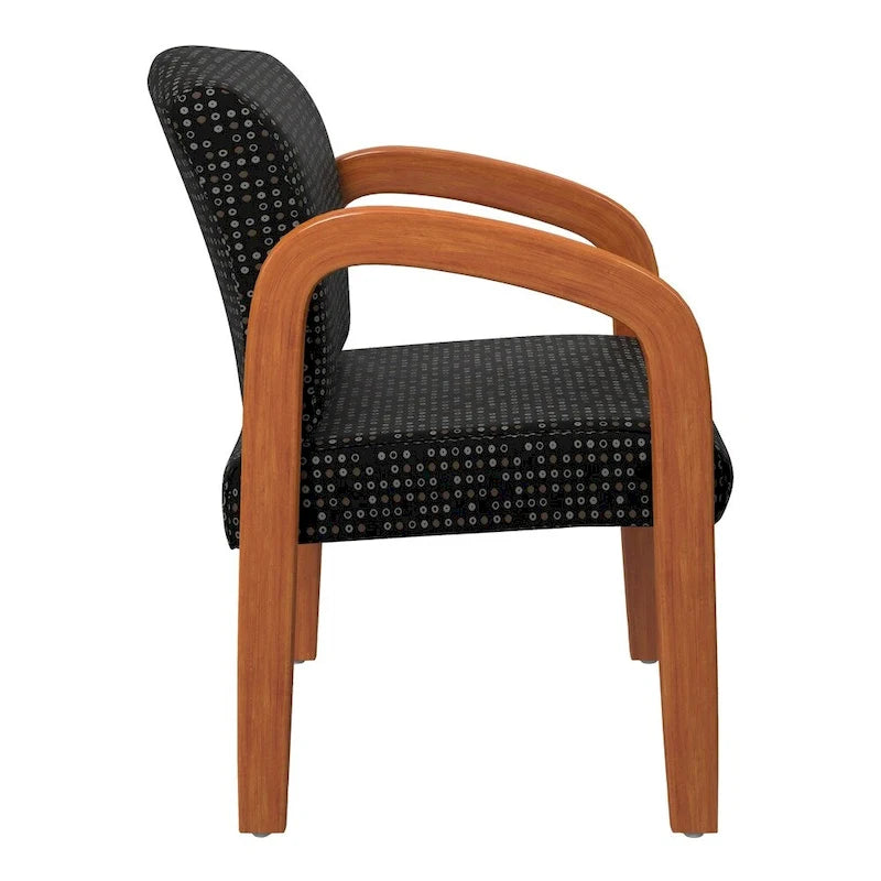 Work Smart Medium Oak Finish Wood Visitor Chair