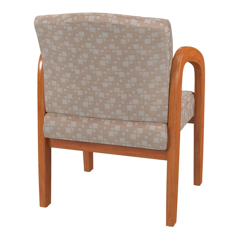 Work Smart Medium Oak Finish Wood Visitor Chair
