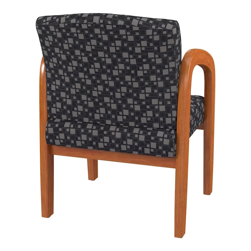 Work Smart Medium Oak Finish Wood Visitor Chair