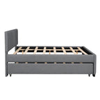 Upholstered Platform Bed with Trundle