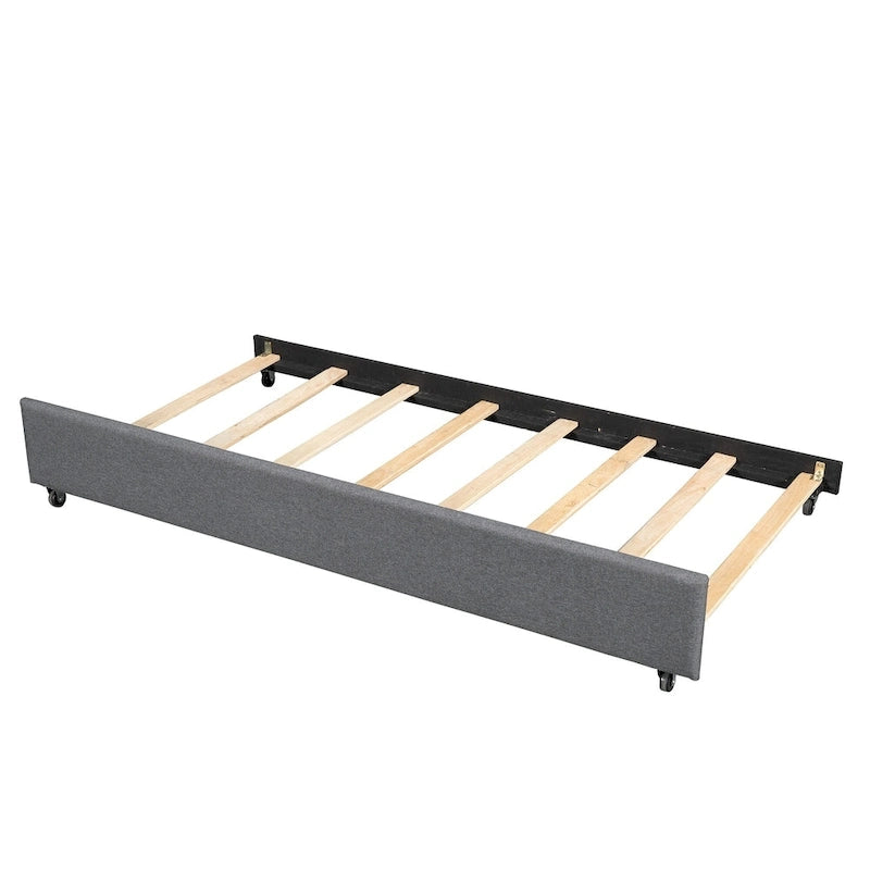 Upholstered Platform Bed with Trundle