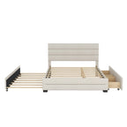 Upholstered Platform Bed with Trundle
