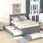 Upholstered Platform Bed with Trundle