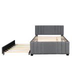 Upholstered Platform Bed with Trundle