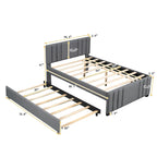 Upholstered Platform Bed with Trundle