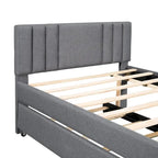 Upholstered Platform Bed with Trundle