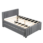 Upholstered Platform Bed with Trundle