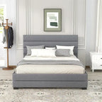 Upholstered Platform Bed with Trundle