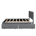 Upholstered Platform Bed with Trundle