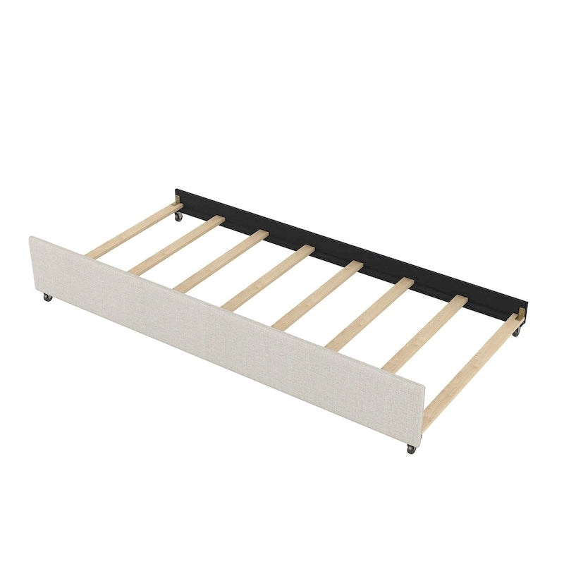 Upholstered Platform Bed with Trundle