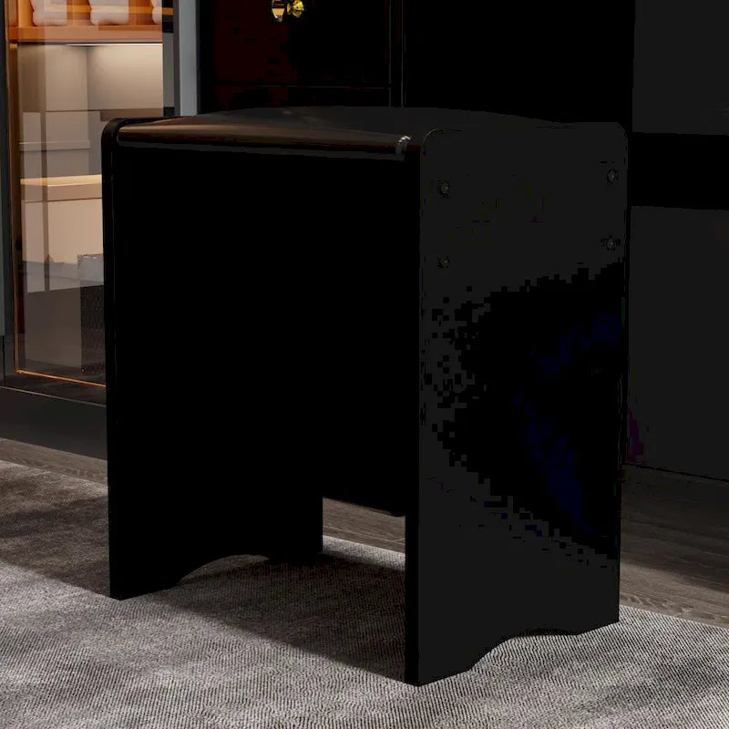 5-Drawers Makeup Vanity Table Set with Lighted Mirror (PINK/BLACK) - 52H