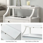 Jennifer 2 - Drawer Nightstand with Built-In Outlets and Pull-out Tray by HULALA HOME