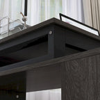 3-Drawer L-Shape Executive Desk Computer Tables With Storage Cabinet