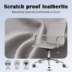 CAROCC Ribbed Computer Office Chair Swivel Lift tilt function Ergonomic Premium Leather Desk Armchair