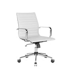 CAROCC Ribbed Computer Office Chair Swivel Lift tilt function Ergonomic Premium Leather Desk Armchair