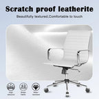 CAROCC Ribbed Computer Office Chair Swivel Lift tilt function Ergonomic Premium Leather Desk Armchair