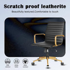 CAROCC Ribbed Computer Office Chair Swivel Lift tilt function Ergonomic Premium Leather Desk Armchair
