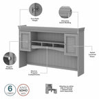 Fairview L Shaped Desk with Hutch and File Cabinet by Bush Furniture