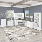 Fairview L Shaped Desk with Hutch and File Cabinet by Bush Furniture