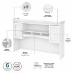 Fairview L Shaped Desk with Hutch and File Cabinet by Bush Furniture