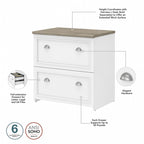 Fairview L Shaped Desk with Hutch and File Cabinet by Bush Furniture