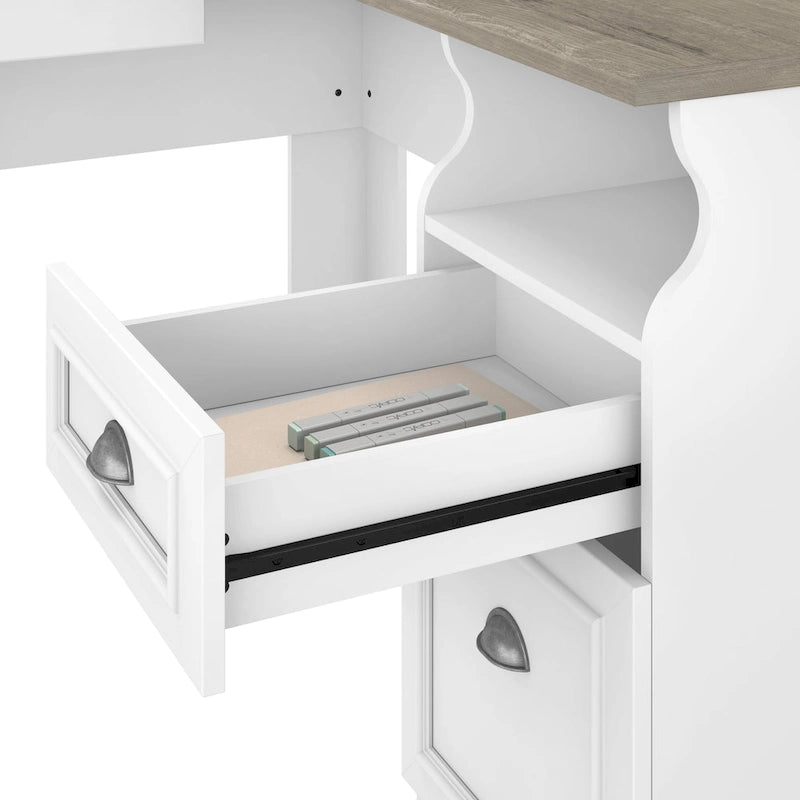 Fairview L Shaped Desk with Hutch and File Cabinet by Bush Furniture