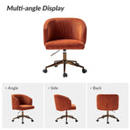 Astore Modern Corduroy Ergonomic Barrel Swivel Office Chair with Height-Adjustable by HULALA HOME