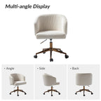 Astore Modern Corduroy Ergonomic Barrel Swivel Office Chair with Height-Adjustable by HULALA HOME