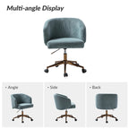 Astore Modern Corduroy Ergonomic Barrel Swivel Office Chair with Height-Adjustable by HULALA HOME