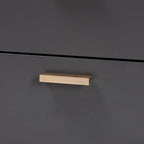 Kelson Modern Dark Grey and Gold Finished Wood 2-Drawer Nightstand