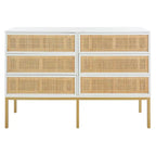 SAFAVIEH Audrey 6 Drawer Rattan Dresser