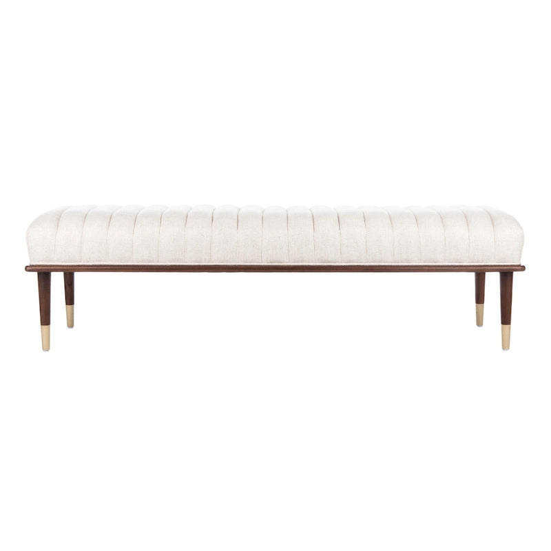 SAFAVIEH Couture Felicienne Mid-Century Bench - 63 W x 20 D x 18 H - 63Wx20Dx18H
