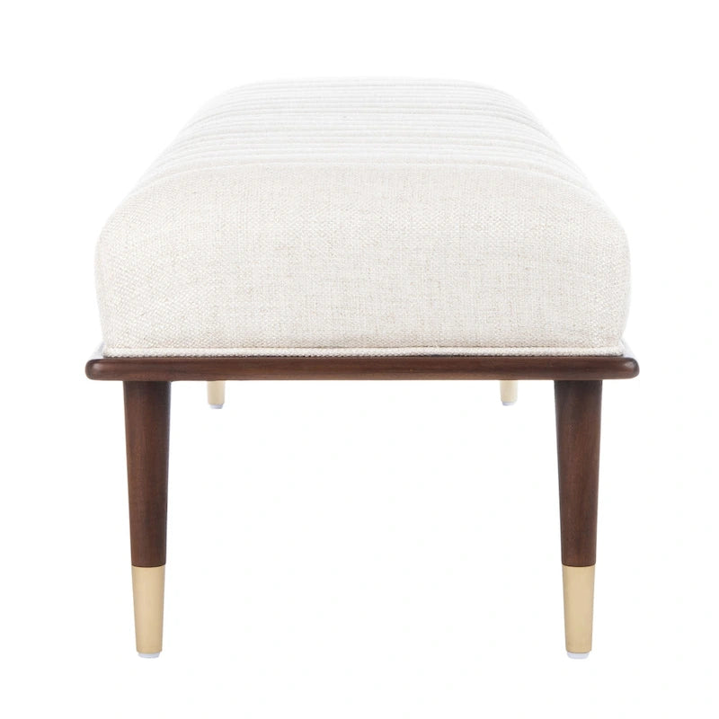 SAFAVIEH Couture Felicienne Mid-Century Bench - 63 W x 20 D x 18 H - 63Wx20Dx18H
