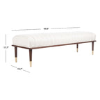 SAFAVIEH Couture Felicienne Mid-Century Bench - 63 W x 20 D x 18 H - 63Wx20Dx18H