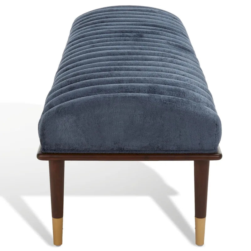 SAFAVIEH Couture Felicienne Mid-Century Bench - 63 W x 20 D x 18 H - 63Wx20Dx18H