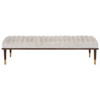 SAFAVIEH Couture Felicienne Mid-Century Bench - 63 W x 20 D x 18 H - 63Wx20Dx18H