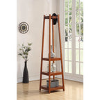 Roundhill Furniture Vassen 3-tier Storage Shelf Standing Coat Rack