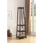 Roundhill Furniture Vassen 3-tier Storage Shelf Standing Coat Rack