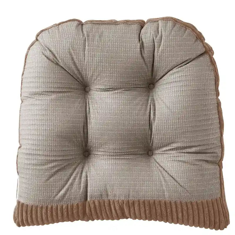 Sweet Home Collection 2 Piece Velvet Ribbed Non Slip Rocking Chair Cushion Sets