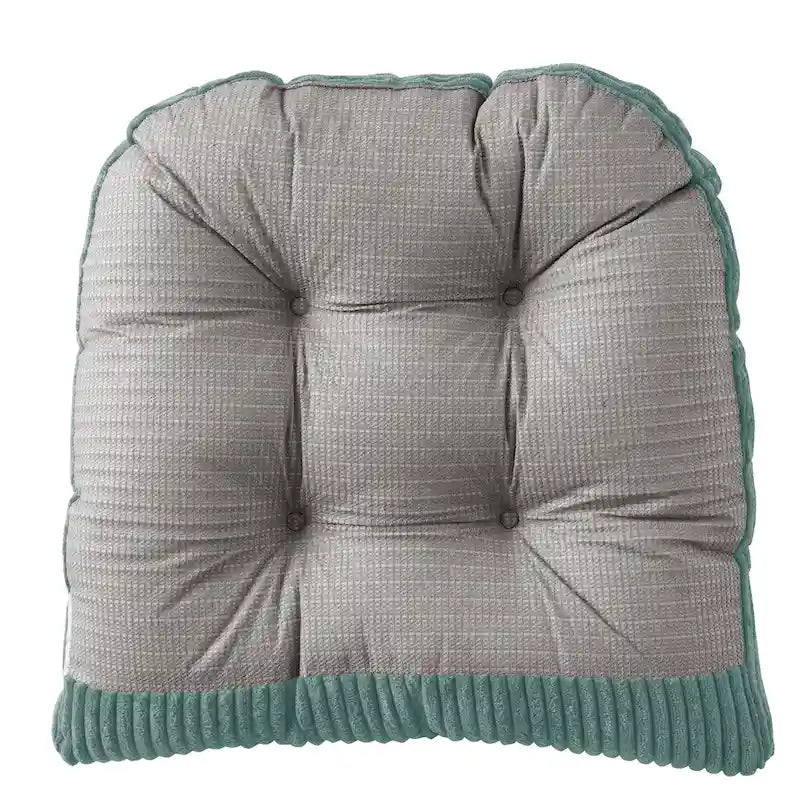 Sweet Home Collection 2 Piece Velvet Ribbed Non Slip Rocking Chair Cushion Sets