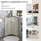 Triangle Corner Kitchen Bathroom Storage Cabinet w/Adjustable Shelves