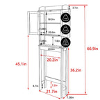 VEIKOUS Bathroom Over The Toilet Storage Cabinet Organizer With Doors and Shelves