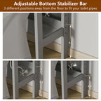 VEIKOUS Bathroom Over The Toilet Storage Cabinet Organizer With Doors and Shelves