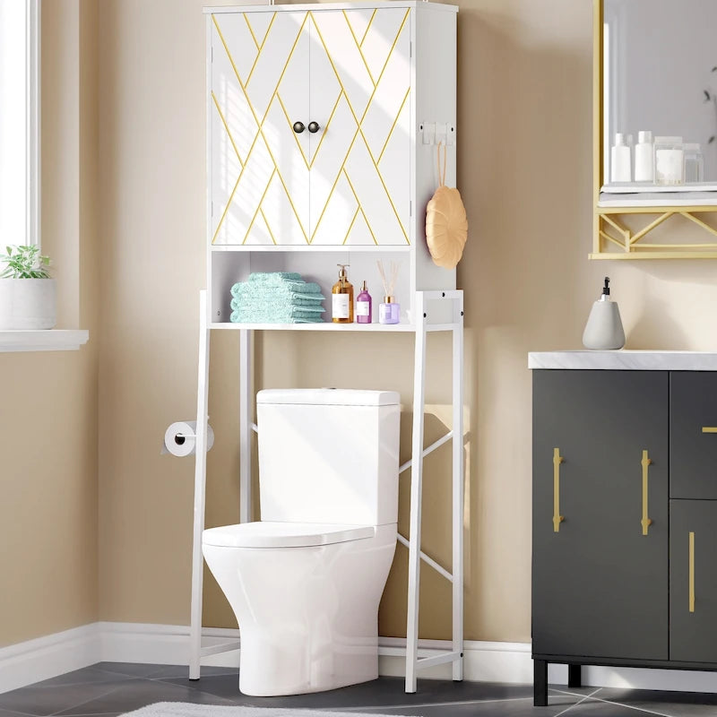 Moasis 67 Tall Toilet Storage Rack Over The Toilet with Metal Base