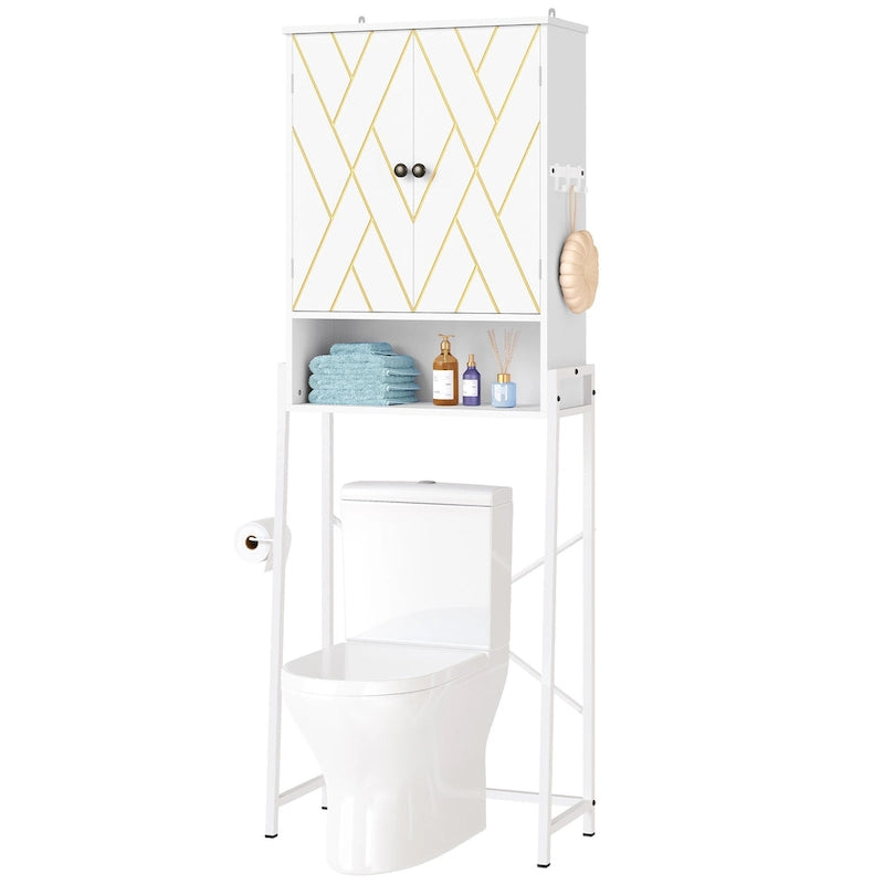 Moasis 67 Tall Toilet Storage Rack Over The Toilet with Metal Base