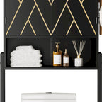 Moasis 67 Tall Toilet Storage Rack Over The Toilet with Metal Base