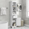 66 H Tall Bathroom Storage Cabinet with Drawer & Adjustable Shelves