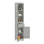 66 H Tall Bathroom Storage Cabinet with Drawer & Adjustable Shelves