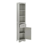 66 H Tall Bathroom Storage Cabinet with Drawer & Adjustable Shelves