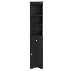 66 H Tall Bathroom Storage Cabinet with Drawer & Adjustable Shelves
